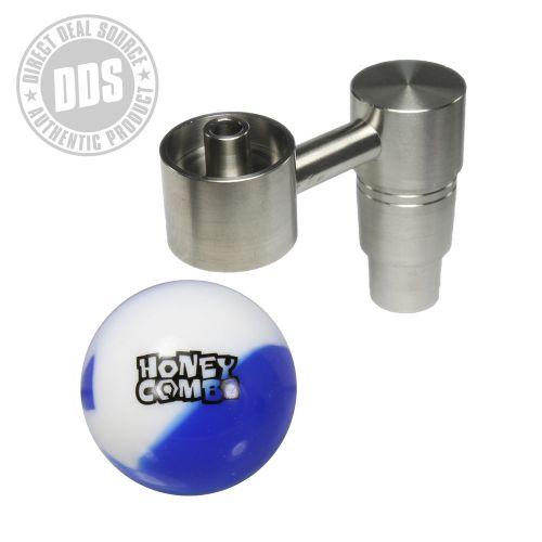 14mm 19mm Grade 2 Titanium Nail Male Side Arm + Free HoneyCombz Silicone Ball