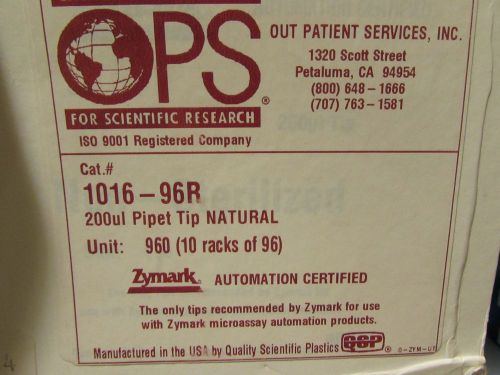 OSP 200ul pipet tips.  1016-96r, 960 tips