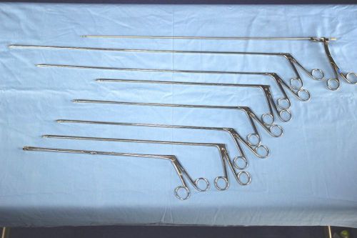 Lot of 8 V. Mueller Endoscopy Forceps Laparoscopic Urology Biopsy Cystoscope