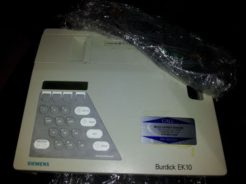 ECG by Siemens/Burdick model EK10 / Good Cond...BUT...MISSING POWER CORD!!!