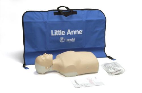 New CPR/AED Laerdal Little Anne Manikin with Soft Pack Training Mat - Light Skin