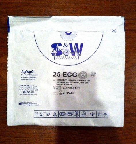 25 pcs S&amp;W disposable hypoallergenic ECG Electrodes For ECG/EKG machine, FS