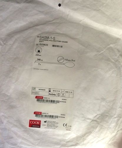 Cook medical g22633 acusnare polypectomy snare  7f x 240cm for sale