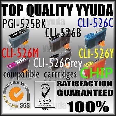 36x Generic Ink PGI-525 CLI-526 GREY CLI-526GY CANON PIXMA MG6150 MG6250 MG8150