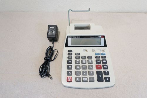 Canon P23-DH III Desktop Calculator 12 Digit 2 Color Calendar &amp; Clock AC/Battery