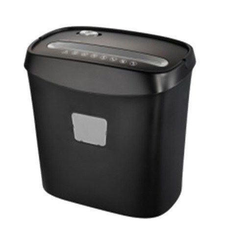 8-Sheet Black &amp; Silver Light Duty Cross Cut Paper Shredder 4-Gallon Capacity