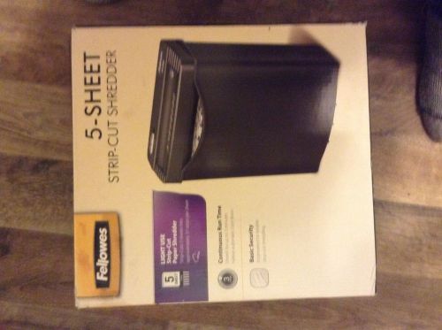 Fellowes 5 sheet cross cut shredder - black (4682001) for sale