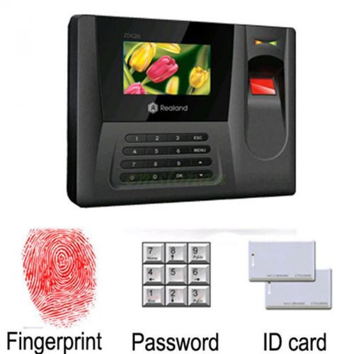 Realand biometric fingerprint time clock attendance recorder usb+password+id cad for sale