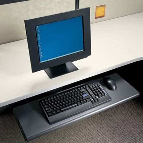 Slide-Away Keyboard Platform, Laminate, 21-1/2w x 10d x 1-1/8h, Black (HON4022P)