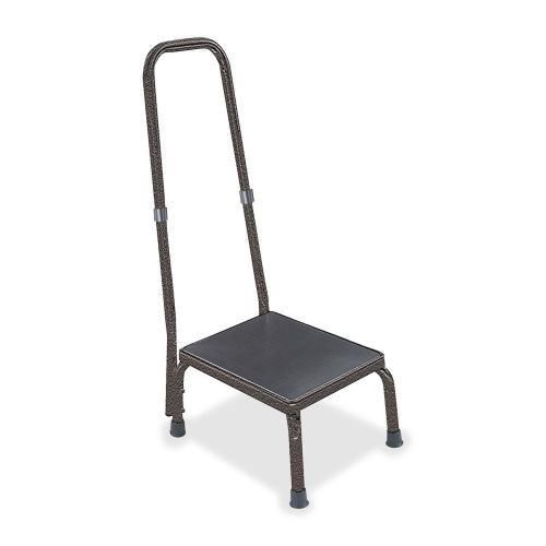 Hausmann 2030 Foot Stool - 300.00 lb - 14.0&#034; x 11.0&#034; x 33.0&#034; - Black, Chrome