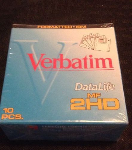 VERBATIM DATALIFE MF 2HD HIGH DENSITY 3.5 MICRODISKS FORMATTED IBM 10 PIECES