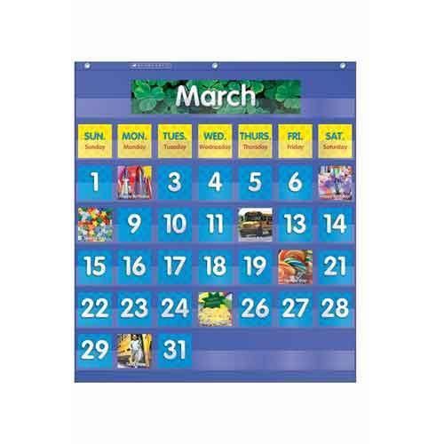 Scholastic Teaching Resources Monthly Calendar Pocket Chart