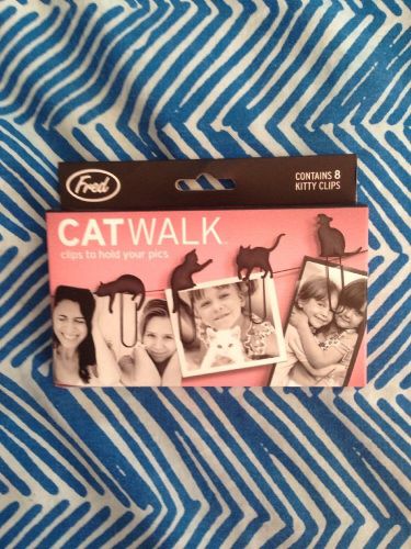 Cat Walk Picture Hanger Black Cat Paper Clips Crazy Cat Lady Office Dorm Decor