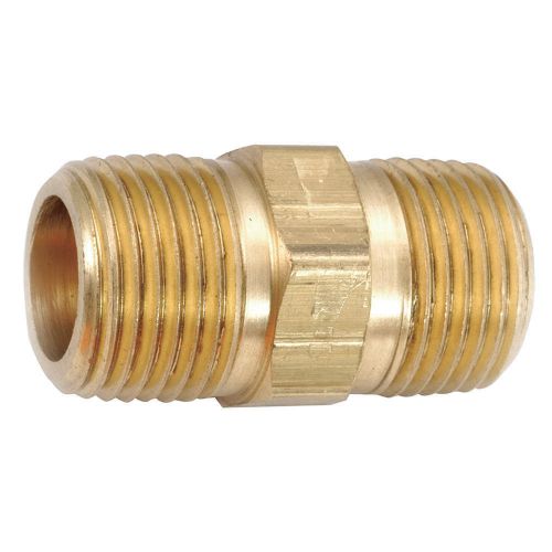 Hex Nipple,  Brass, 3/8 In., MNPT 706122-06