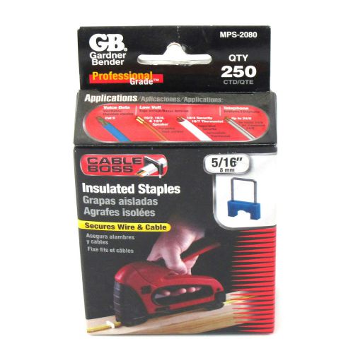 Gardner Bender 5/16&#034; 250-Pk Cable Boss Insulated Staples- MPS-2080