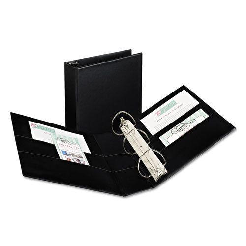 Durable binder with two booster ezd rings, 4&#034; capacity, black for sale