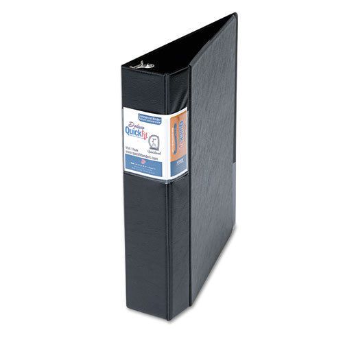 Quick Fit D-Ring Binder, 2&#034; Capacity, Black