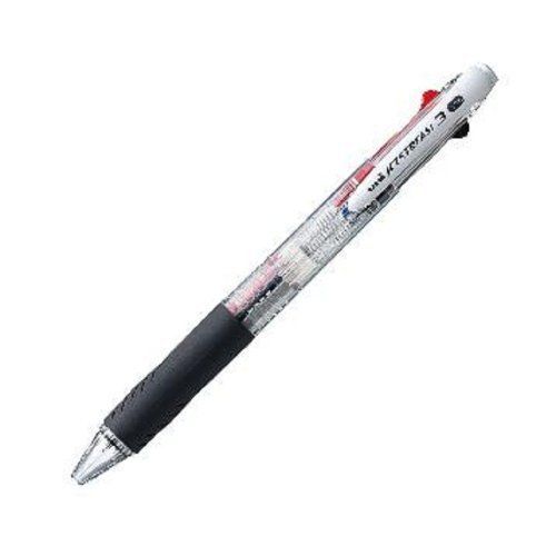 Uni jetstream 3 color ballpoint multi pen 0.38 mm transparent body for sale