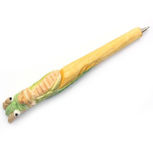 10Pack Ballpoint Pen lovely Interesting Wooden Cartoon Dragon Writing Pen