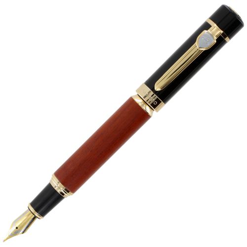 Jinhao 650 black &amp; redwood gt fountain pen - medium for sale