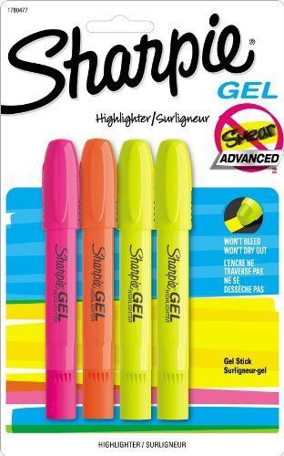 Sharpie Smearblock Gel Highlighters - Bullet Pen Point Style - (1780477)