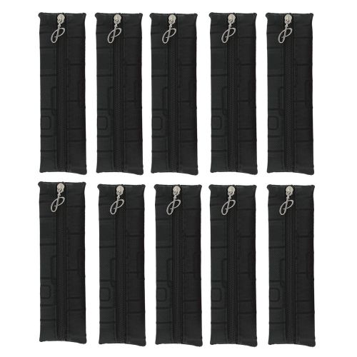 Parker Fabric Zippered Fine Writing Pen Pouch, Black - Pack of 10