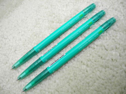 3pcs NEW Colors PILOT ERASER/FRIXION ball slim 0.38mm roller pen Forest Green