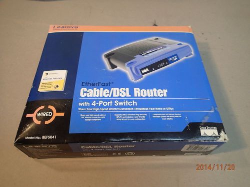 LINKSYS BEFSR41 - 10/100 Mbps - Etherfast Cable / DSL - 4-Port Router