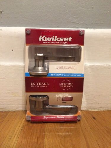 Kwikset Lido Bed/Bath Lever in Satin Nickel