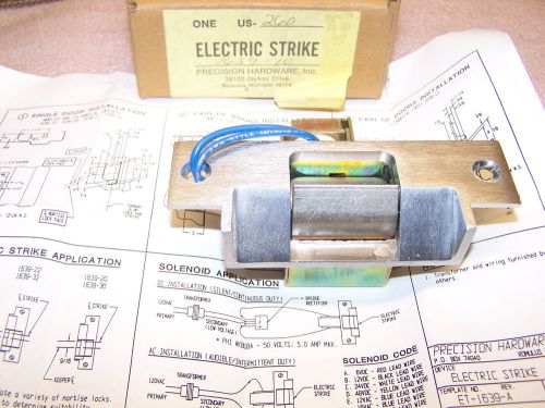 Nos 1639-10 us-26 electric strike with solenoid code e new old stock mint in box for sale