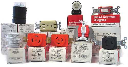 Lot 27 Pass &amp; Seymour Turnlok Plug Receptacle Switch Turnlok Plug Receptacle NEW