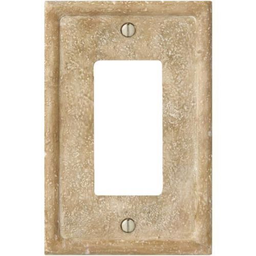 Textured Stone Decorator Wall Plate-NAT STONE GFI WALLPLATE