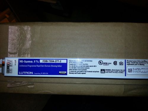 LUTRON FDB-T554-277-2 Dimming Ballast,277V,45-9/32 In Lamp