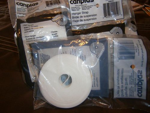 12 ROLLS CANPLAS 3/4&#034; X 10&#039; PLASTIC HANGER STRAPS PIPE DUCT UTILITY STRAP NEW