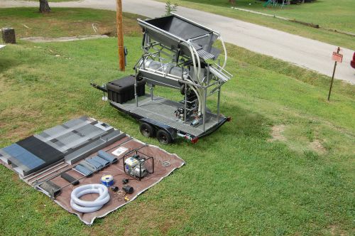 Gold mining equipment trommel package w/ sluices, pump &amp; more, vibrating hopper! for sale