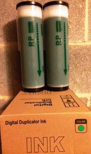 2 riso compatible s-4386 hd green ink tubes,risograph rp3700,rp3790 duplicators for sale