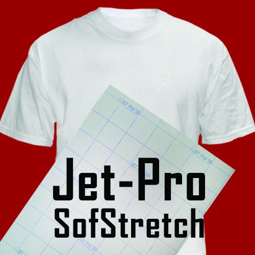 INKJET TRANSFER FOR WHITE FABRIC:IRON-ON &#034;JET PRO SOFT STRETCH&#034; (11&#034;x17&#034;)100CT