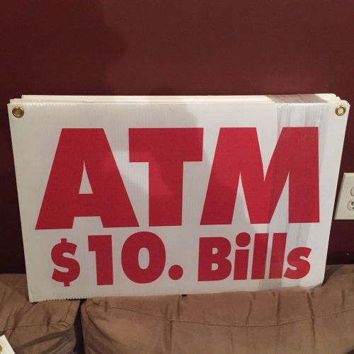 25 Atm Signs $10 Bills. (hyosung Triton Tranax Hantle Atm Machine)