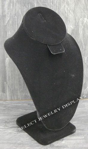 Black Velvet Necklace Earring Combo Display Stand 10&#034; H