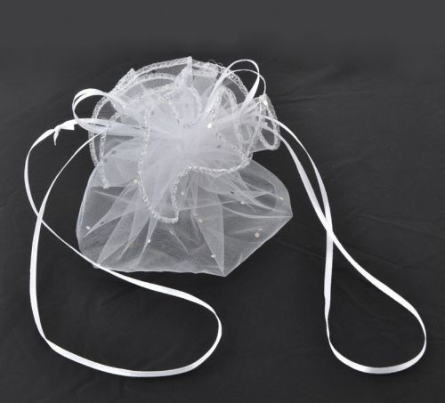 500PCs 40cmDia. White Organza Wedding Gift Bags &amp; Pouches