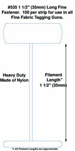 Tach-It 535 1 3/8&#034; (35mm) Long Fine Fabric Nylon Micro-Spaced Tagging Fastener