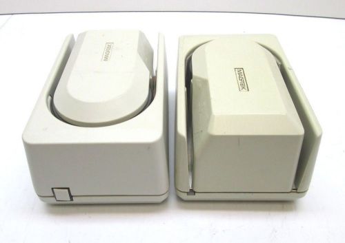 Lot 2 MagTek Micr Mini Check Reader Scanner RS-232 White Teasted