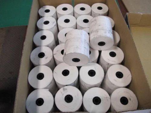 QUALITY PARK 15616 SINGLE PLY THERMAL CASH REGISTER ROLLS, 3-1/8&#034;x230&#039;  50 ROLLS