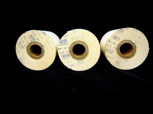 Vintage Cardboard NCR Paper Rolls 19D size Model 1900 Original NOS Lot of 3