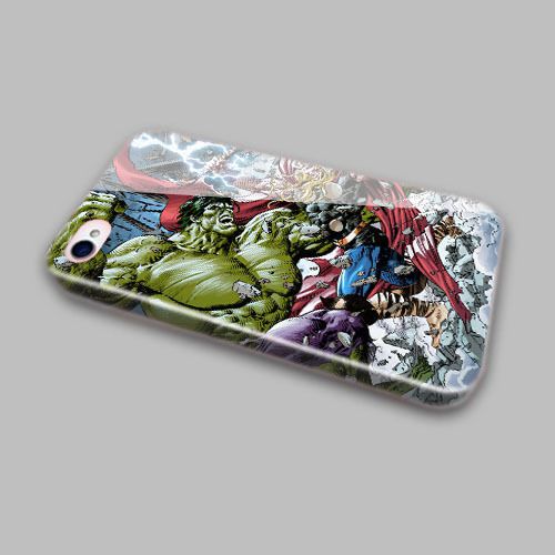 HULK VS THOR MARVEL COMIC COLLAGE IPHONE 4 5 6 6 PLUS CASE