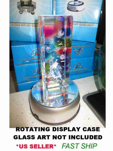 Rotating spinning display glass mirror led lights plug in or battery operated for sale