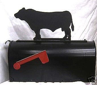 Hereford Bull Cow Steer MAILBOX TOPPER SIGN Steel Metal