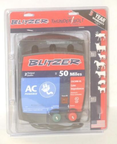 Blitzer EAC50M-BL Electric Fence Controller Up to 50 Miles AC Powered
