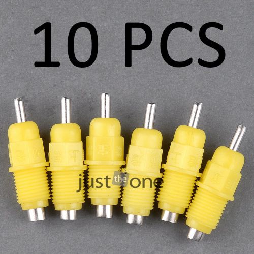 NEW 10 x Water Home Nipple Drinker Chicken Poultry Coop Livestock Yellow Screw