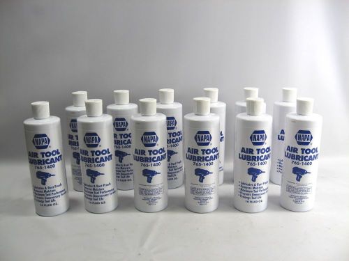 Case 12x 16 oz. bottles napa air tool lubricant oil rust proof pneumatic grease for sale